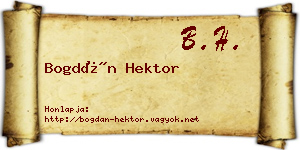 Bogdán Hektor névjegykártya